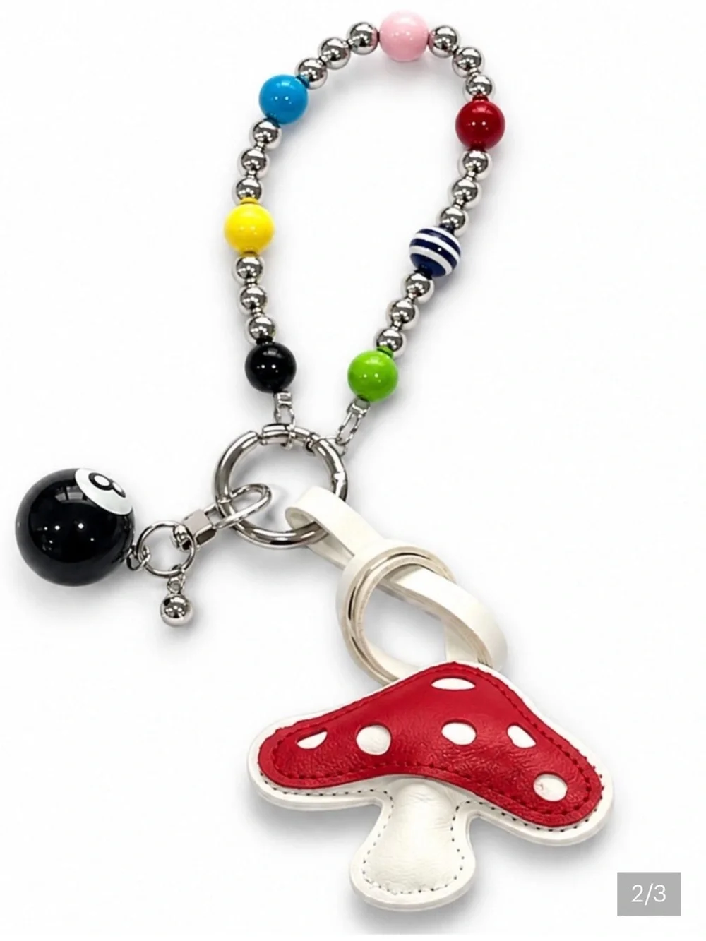 Mayamar Colorful Beads, Magic Mushroom Charm Purse Magic 8 Ball charm (NWT)
